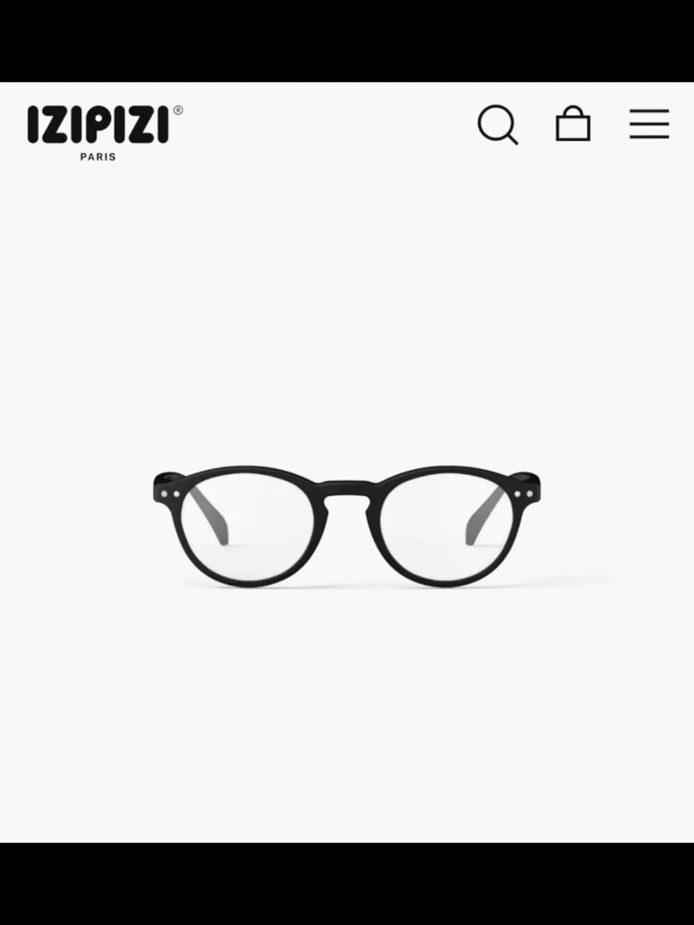 Izipizi Paris #A Black Reading Glasses +3.0